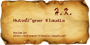 Hutvágner Klaudia névjegykártya